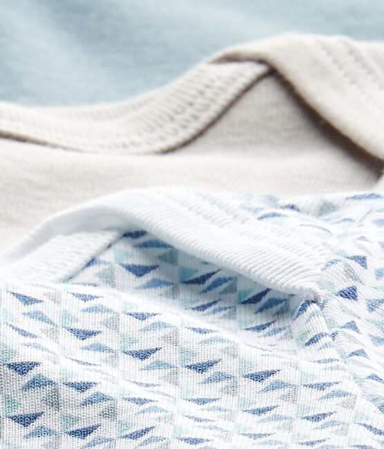 Kurzärmelige Baby-Jungen-Bodys im 3er-Set weiss LOT