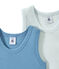 Einfarbige Jungen-Unterhemden im 2er-Set weiss LOT