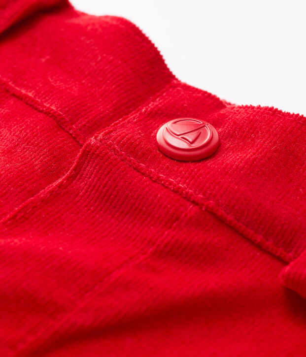 Babyhose aus Samt. rot