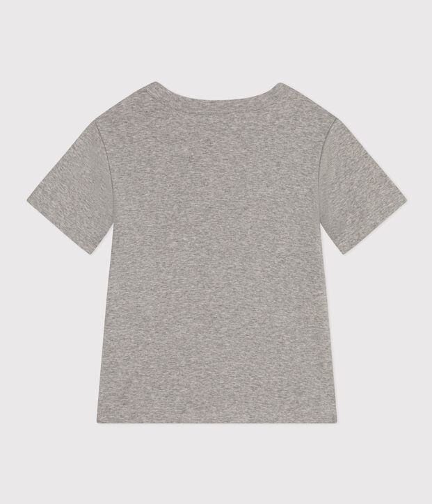 Gemustertes Jungen-T-Shirt aus leichtem Jersey grau