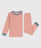 Kinderpyjama aus Baumwolle mit Ringelstreifen rosa BRANDY/weiss MARSHMALLOW