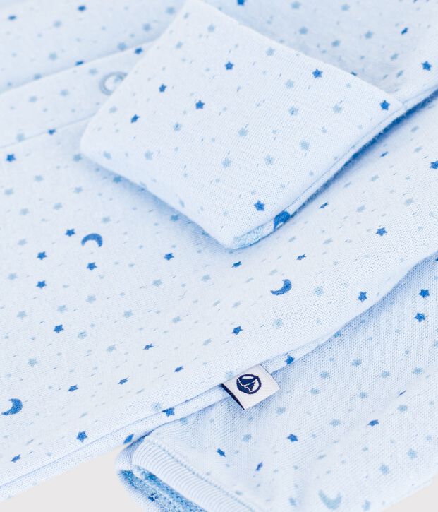 Strampler aus Doppeljersey mit Sternmotiv blau/vielfarbig