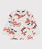 Baby-Sweatshirt aus Molton mit Tierprint beige MONTELIMAR/weiss MULTICO
