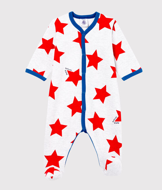 Baby-Strampler für Jungen grau POUSSIERE/weiss MULTICO