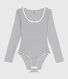 Damen-Body aus Baumwolle und Elastan mit Streifen