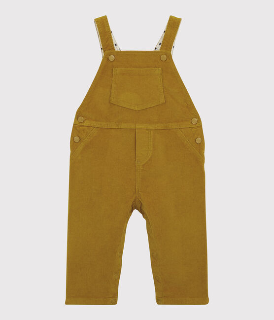 Baby-Latzhose aus Velours. gelb TOPAZE