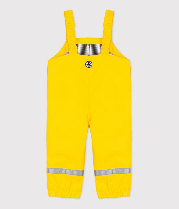 Regenhose mit Hosentr&auml;gern gelb