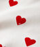 Kinderpyjama aus Rippstrick mit Herzchenmotiv weiss MARSHMALLOW/rot TERKUIT