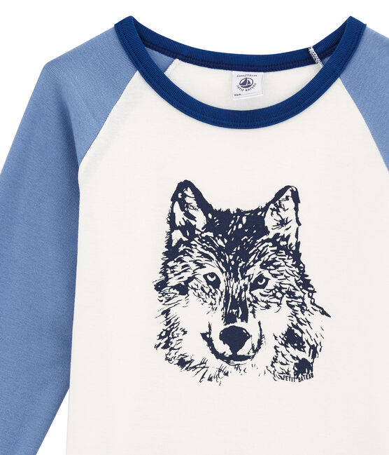 Jungen Schlafanzug blau LIMOGES/weiss MULTICO