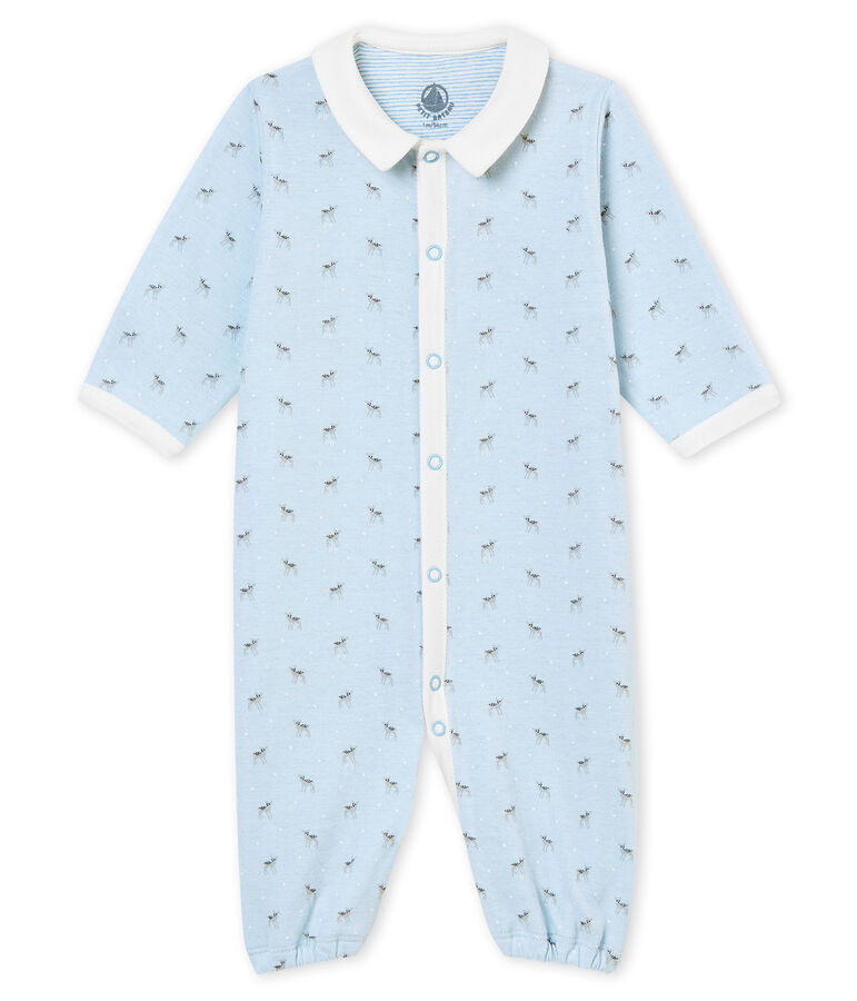 Baby Jungen Overall aus gedoppeltem Jersey mit Print blau/vielfarbig