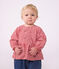 Lang&auml;rmelige Baby-Bluse aus Baumwolle mit Streifen rosa/rosa