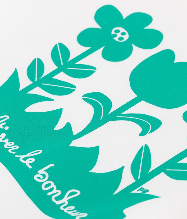 Kurz&auml;rmeliges T-Shirt aus Baumwolle f&uuml;r M&auml;dchen weiss