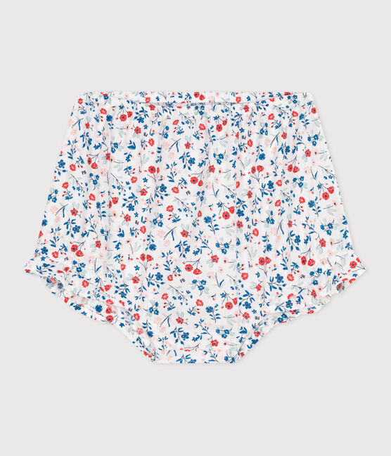 Baby-Bloomer aus Popeline mit Blümchenmuster weiss MARSHMALLOW/weiss MULTICO