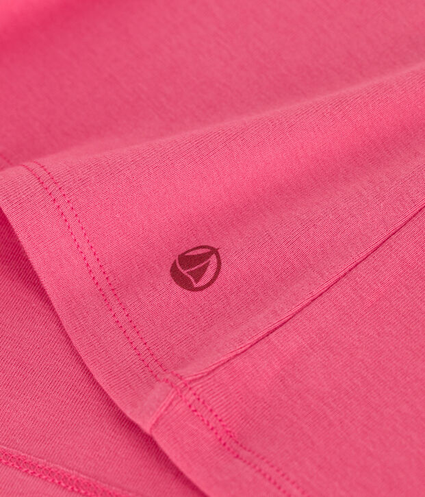 Damen-T-Shirt L'Iconique aus einfarbiger Baumwolle rosa
