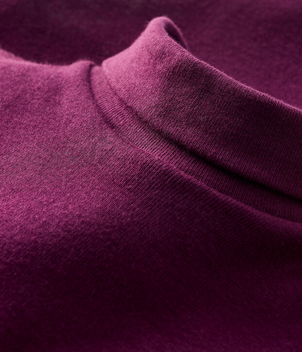 Lang&auml;rmeliger Baby-Body mit Rollkragen violett