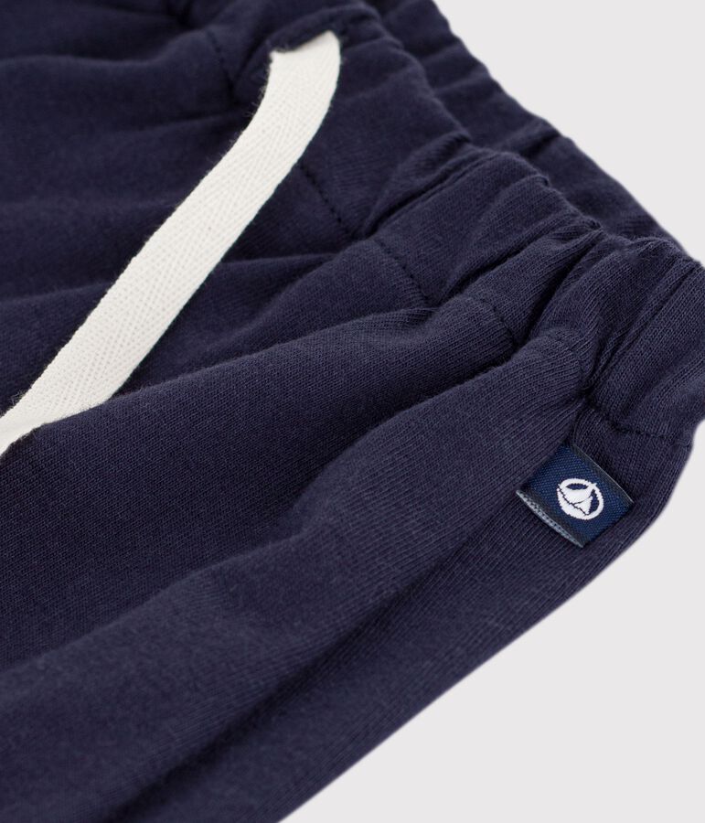 Kinder-Shorts aus einfarbiger Baumwolle blau