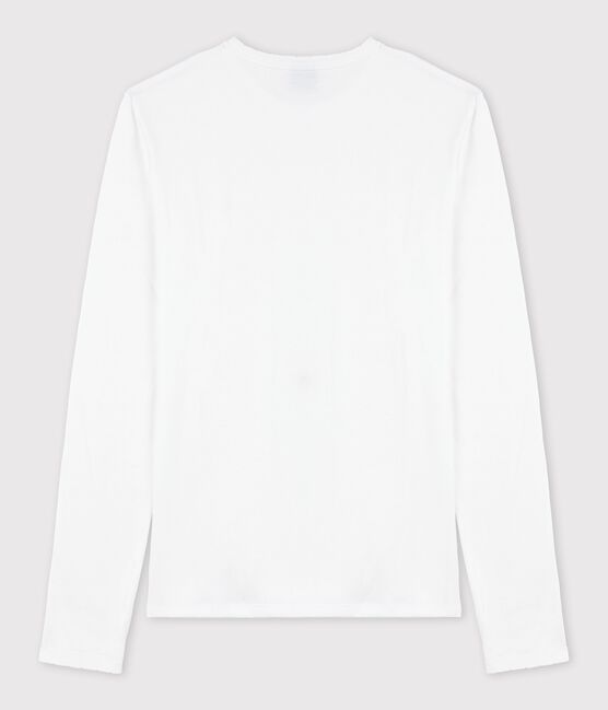 Klassisches Damen-T-Shirt mit Mäusezähnchen-Details weiss ECUME