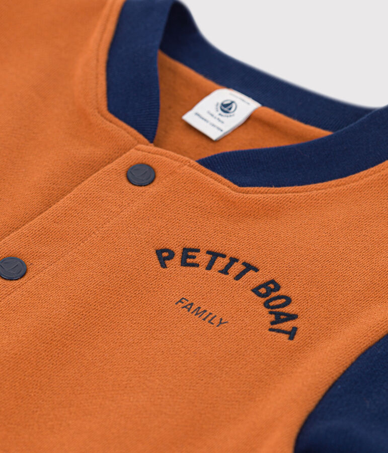 Kinder-Teddyjacke aus Molton f&uuml;r M&auml;dchen / Jungen braun/blau