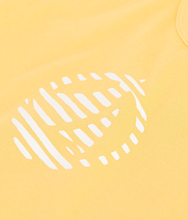 Kurz&auml;rmeliges Baby-T-Shirt aus einfarbiger Baumwolle gelb