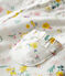 Gemusterte Baby-Hose für Mädchen weiss MARSHMALLOW/weiss MULTICO