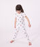 Kinder-Pyjama aus Baumwolle mit Blumenmotiv MARSHMALLOW/ SPI/ MULTICO