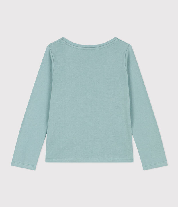 Lang&auml;rmeliges T-Shirt aus Baumwolle f&uuml;r Kinder/M&auml;dchen gr&uuml;n