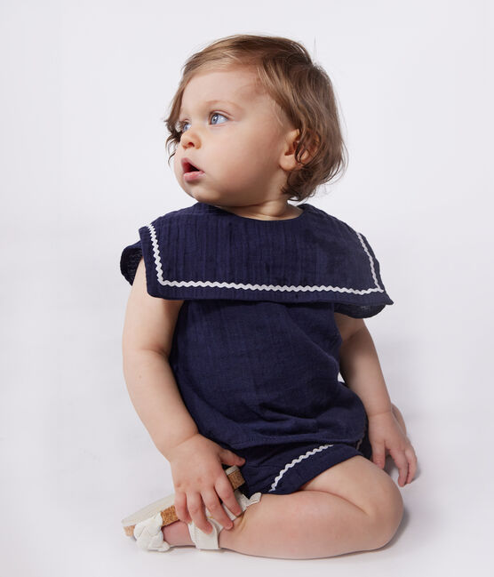 2-teiliges Baby-Set aus Baumwolle im Matrosen-Look blau SMOKING