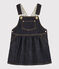Baby-Jeanslatzkleid Mädchen blau JEAN