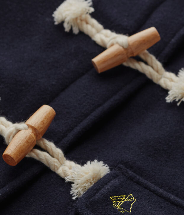 M&auml;dchen-Dufflecoat aus Wolle blau