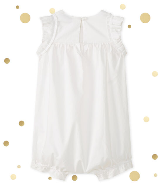 Baby-Kurzoverall Mädchen weiss ECUME