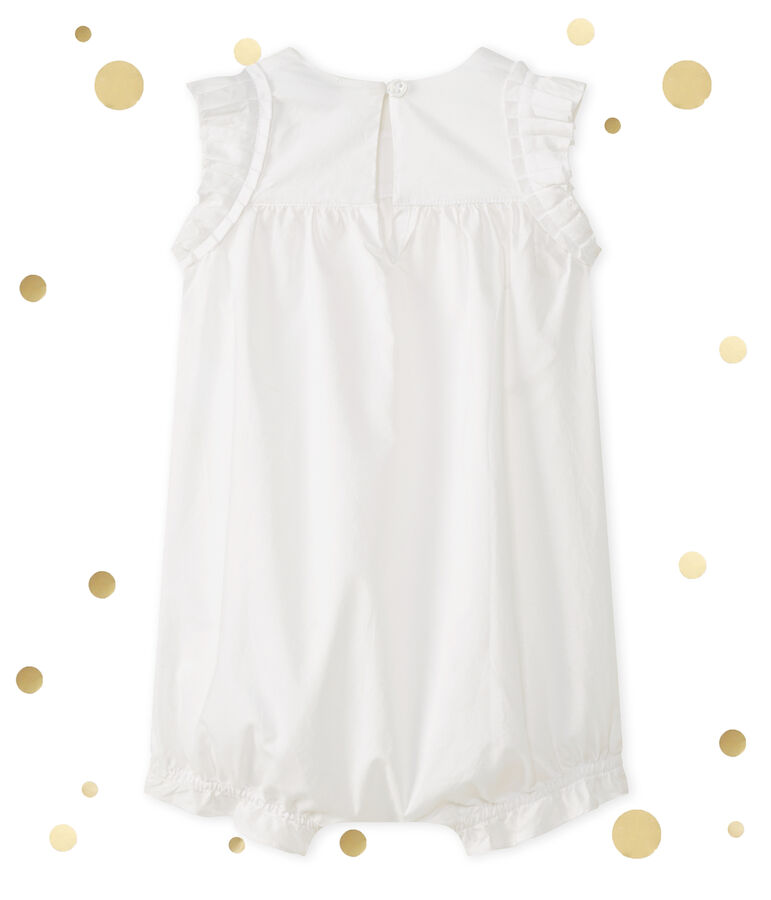 Baby-Kurzoverall M&auml;dchen weiss