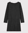 Streifenkleid für Damen schwarz NOIR/ ARGENT