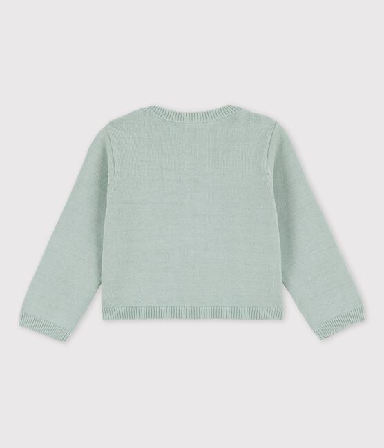 Baby-Jacke aus raffiniertem Strick grün HERBIER