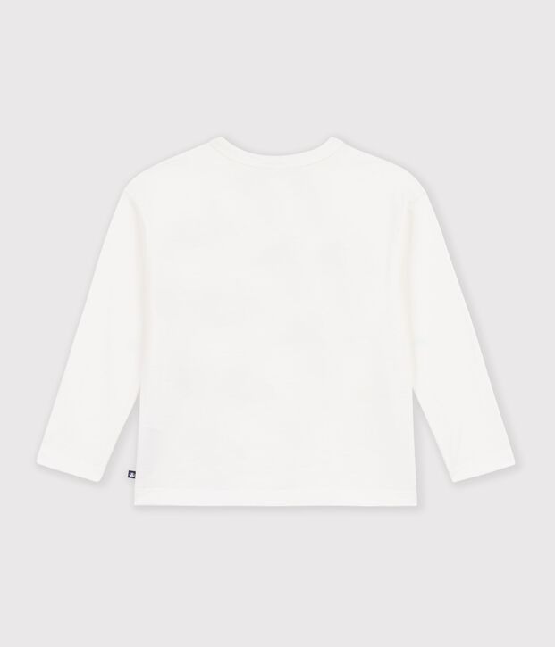 Lang&auml;rmeliges Kinder-T-Shirt mit Motiv weiss