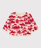 Baby-Sweatshirt aus bedrucktem Molton rot AVALANCHE/ ROUGE