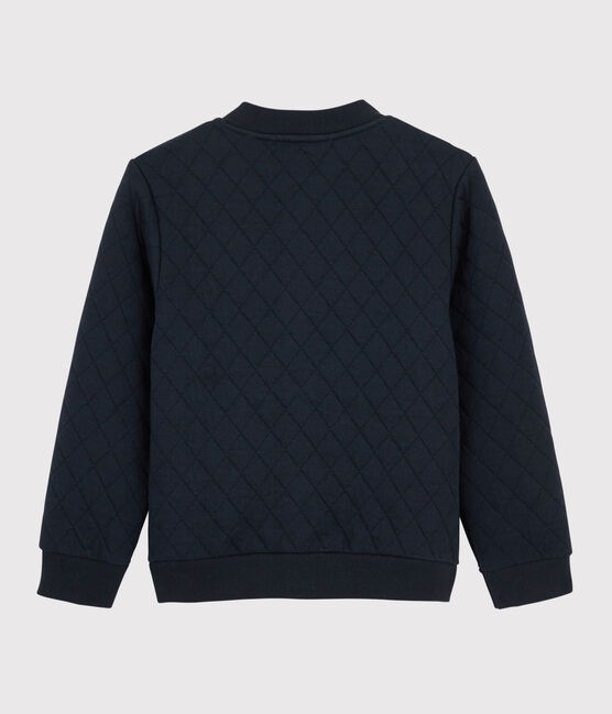 Kinder-Cardigan aus gestepptem Doppeljersey für Jungen blau SMOKING