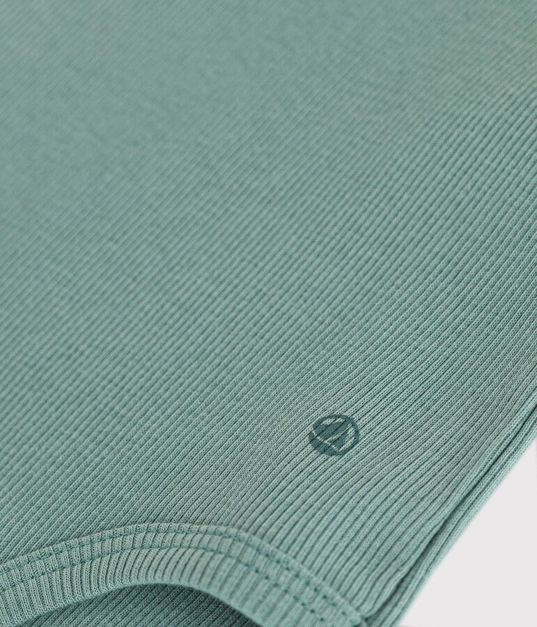 Lang&auml;rmeliger Baby-Body aus Baumwolle mit Rollkragen gr&uuml;n