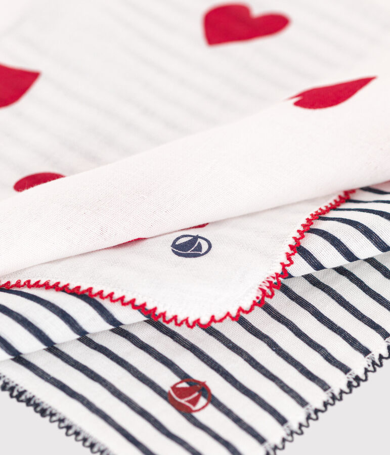 BABY-TASCHENT&Uuml;CHER AUS BAUMWOLLGAZE IM 2ER-SET vielfarbig