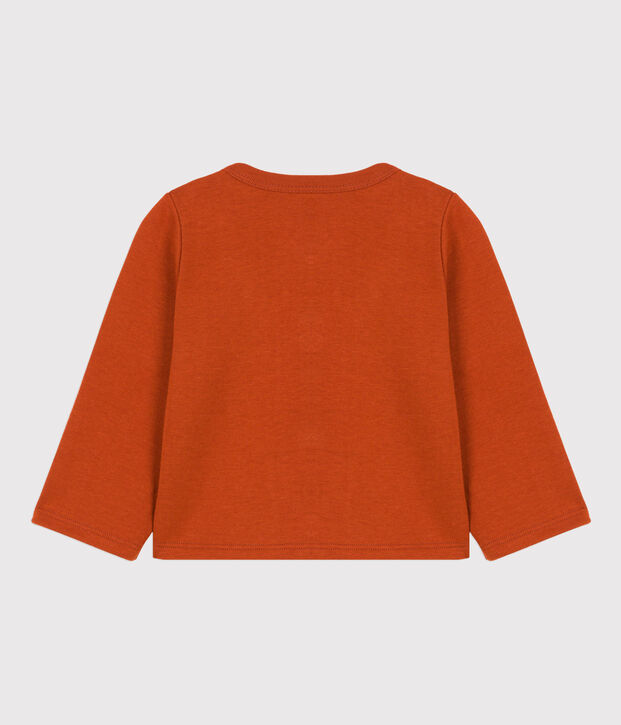 Baby-Cardigan aus dickem, einfarbigem Jersey braun