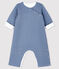Langer Baby-Overall aus gestepptem Doppeljersey grau