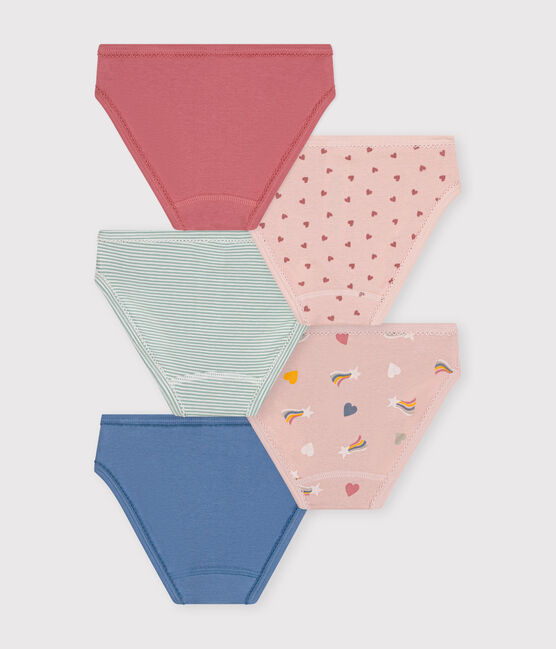 5er-Set Kinder-Slips aus Baumwolle mit Herzmotiv variante 1