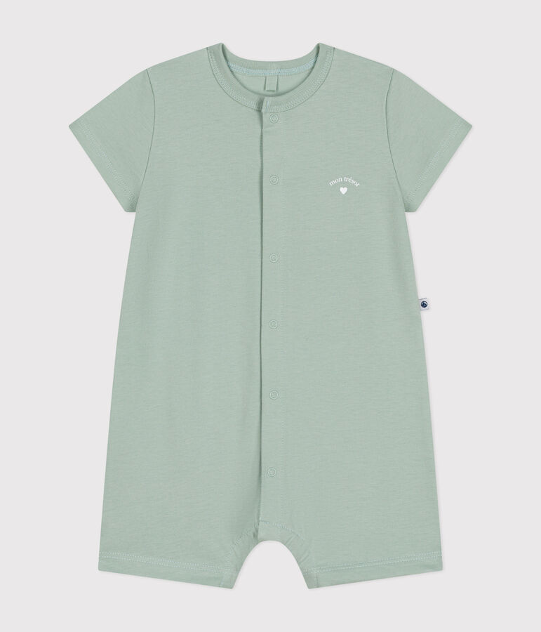 Kurzer Baby-Overall aus leichtem Jersey gr&uuml;n