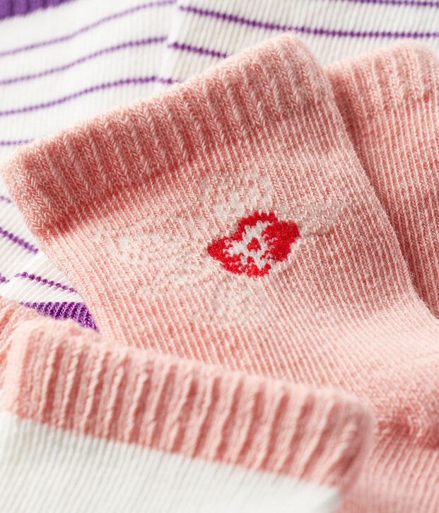 3er-Set Kindersocken f&uuml;r M&auml;dchen vielfarbig