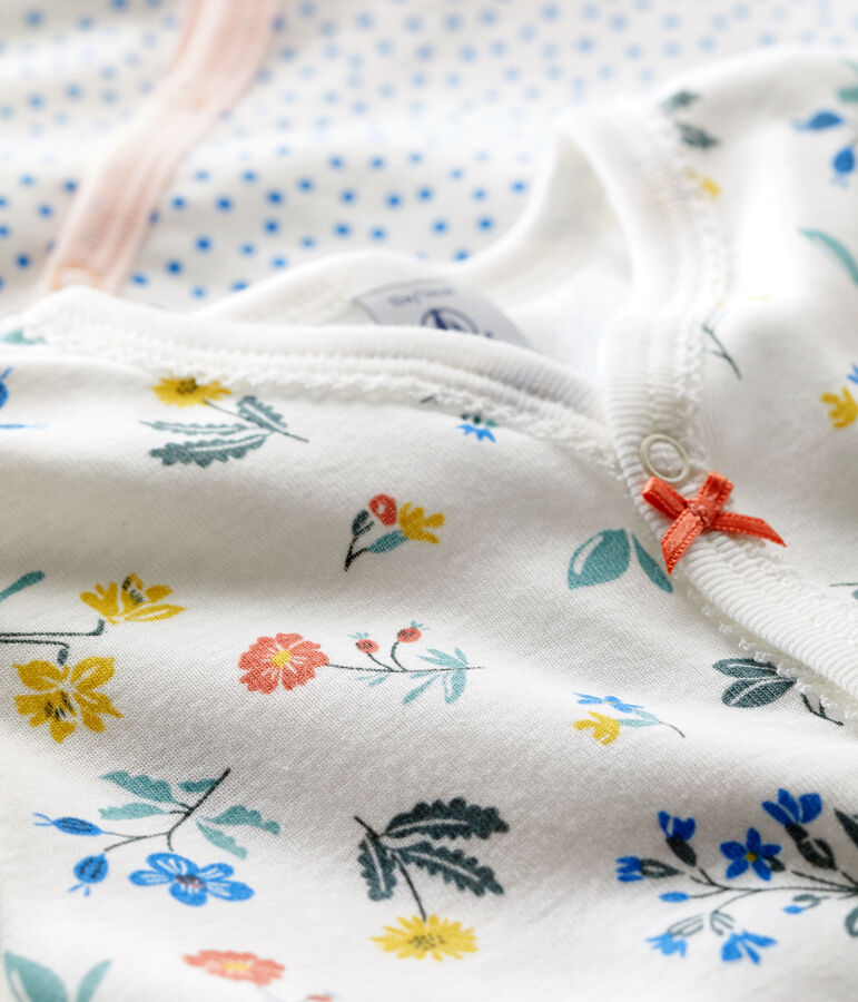 2er-Set Strampler aus Baumwolle mit Blumenmuster vielfarbig