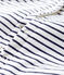Emblematisches Baby-Cape aus wattiertem Rippstrick weiss MARSHMALLOW/blau SMOKING