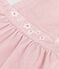 Baby-Kleid aus Fein-Cord mit Blumenstickerei am Bund rosa JOLI