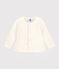 Baby-Cardigan aus gestepptem Doppeljersey. weiss MARSHMALLOW