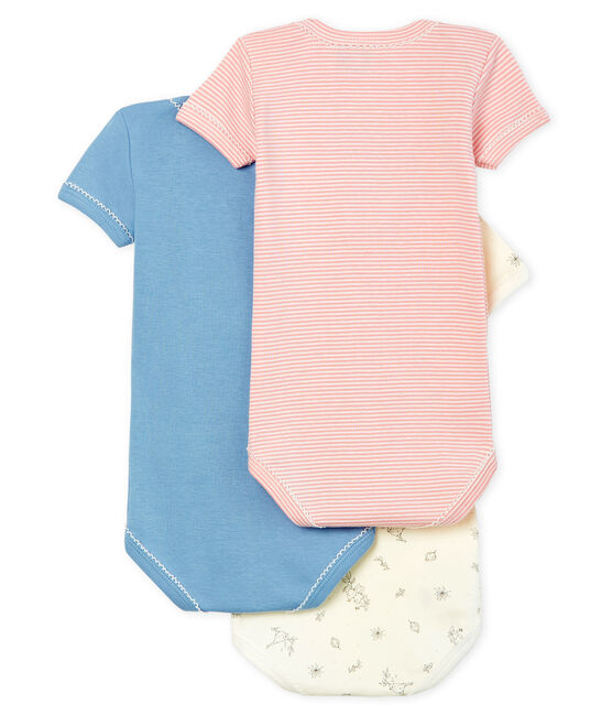 Trio kurzärmelige Baby-Bodys für Mädchen variante 1