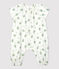 Langer Baby-Overall aus Bio-Baumwollgaze mit Blumenmuster weiss MARSHMALLOW/weiss MULTICO