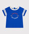 Kurzärmeliges Baby-T-Shirt aus feinem Jersey blau CALVIN